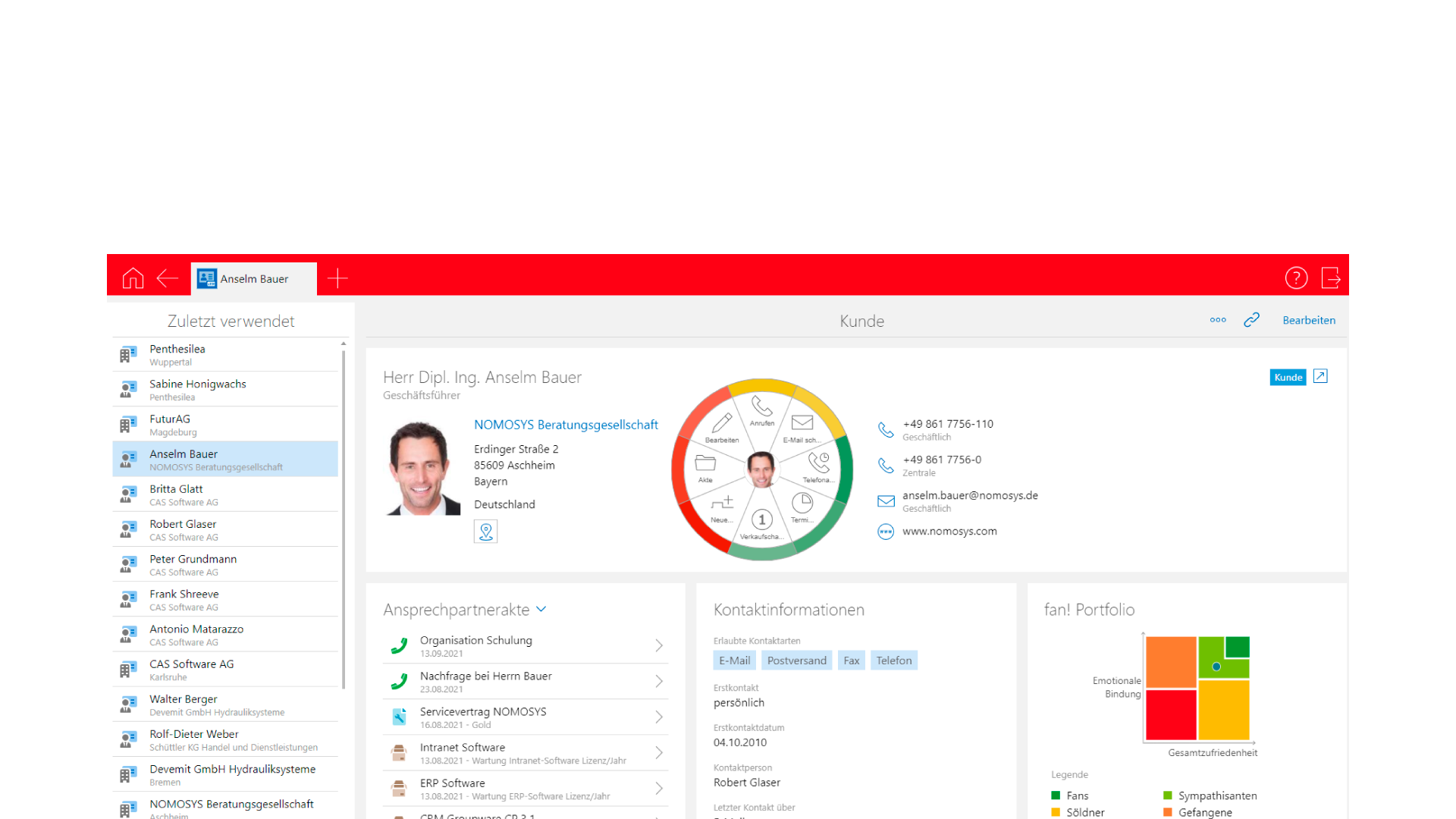 CAS genesisWorld: Die Software für Kundenbeziehungsmanagement (CRM) von Hersteller CAS Software