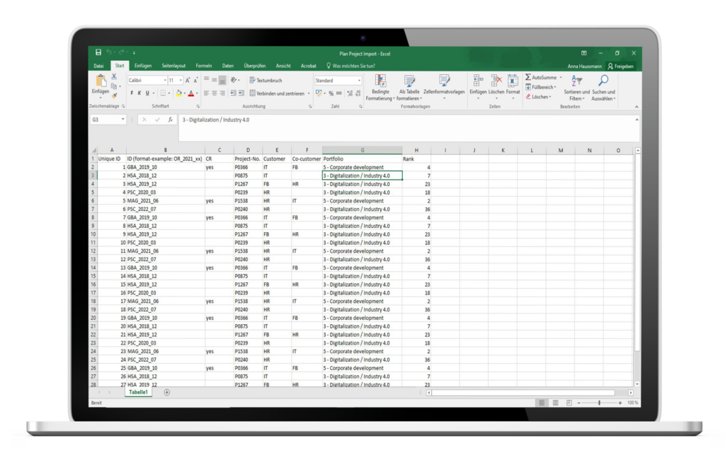 Data Sharing Between Clarity PPM and Microsoft Excel