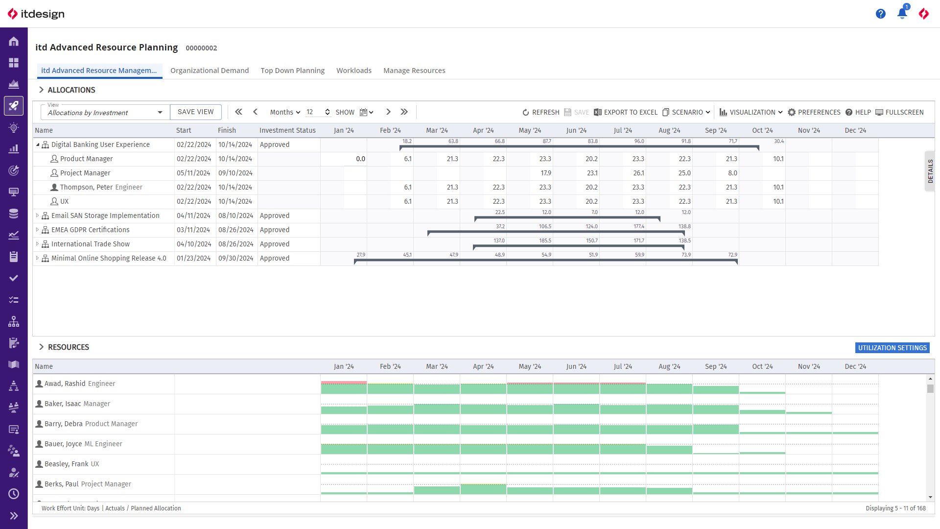 itd Advanced Resource Planning: Professionelle Ressourcenplanung in Clarity